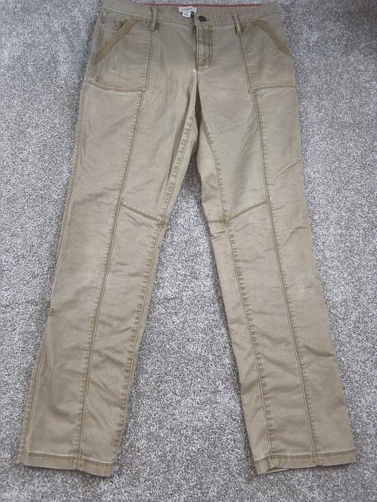 L.L. Bean Denim - L.L. Bean Roll Tab Women's Jeans Khaki Hiking Outdoors